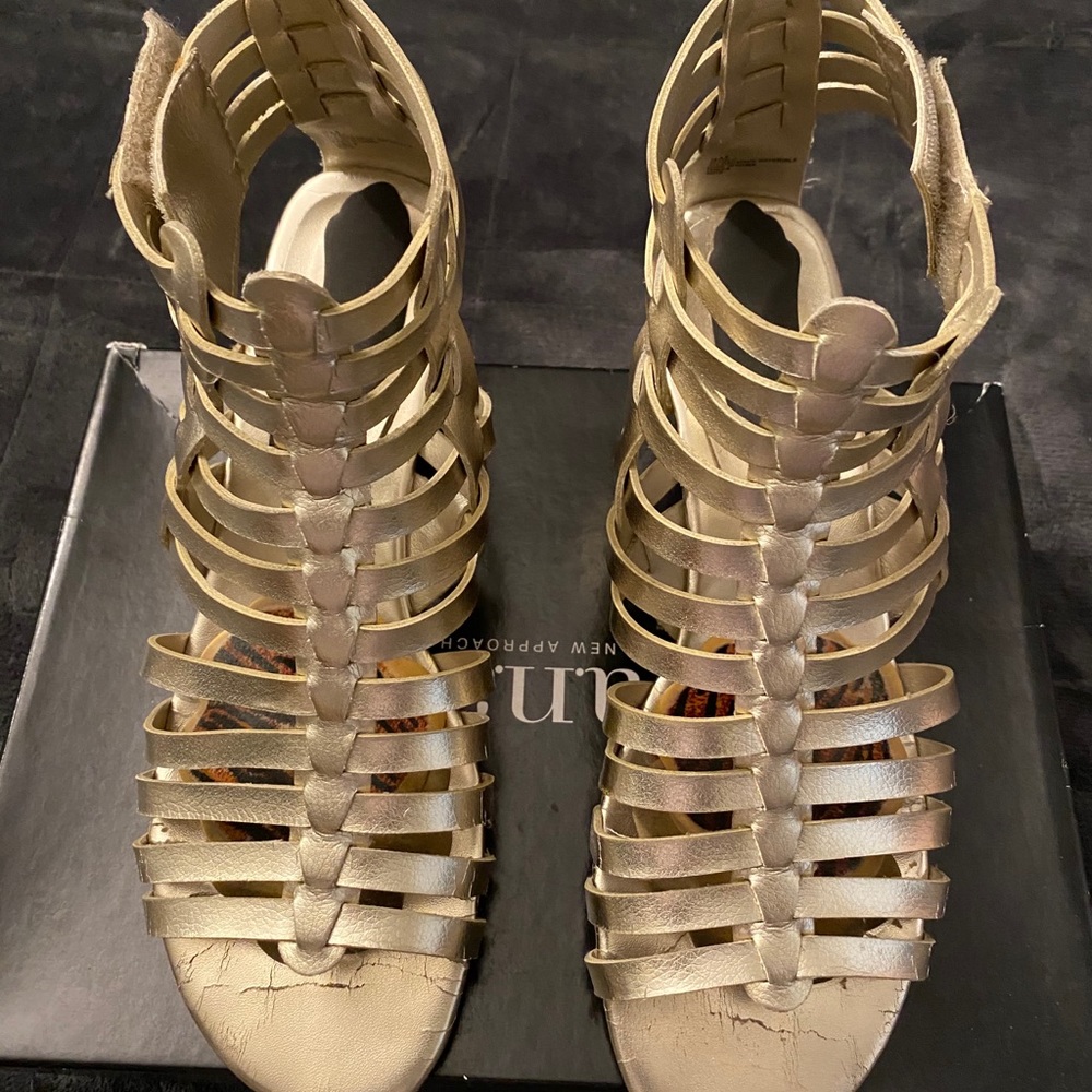 Gold Gladiator Sandals